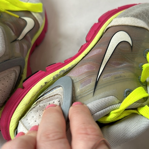 Nike lunar glide 2 gray and pink womens 6.5 tennis shoes sneakers - Picture 9 of 11